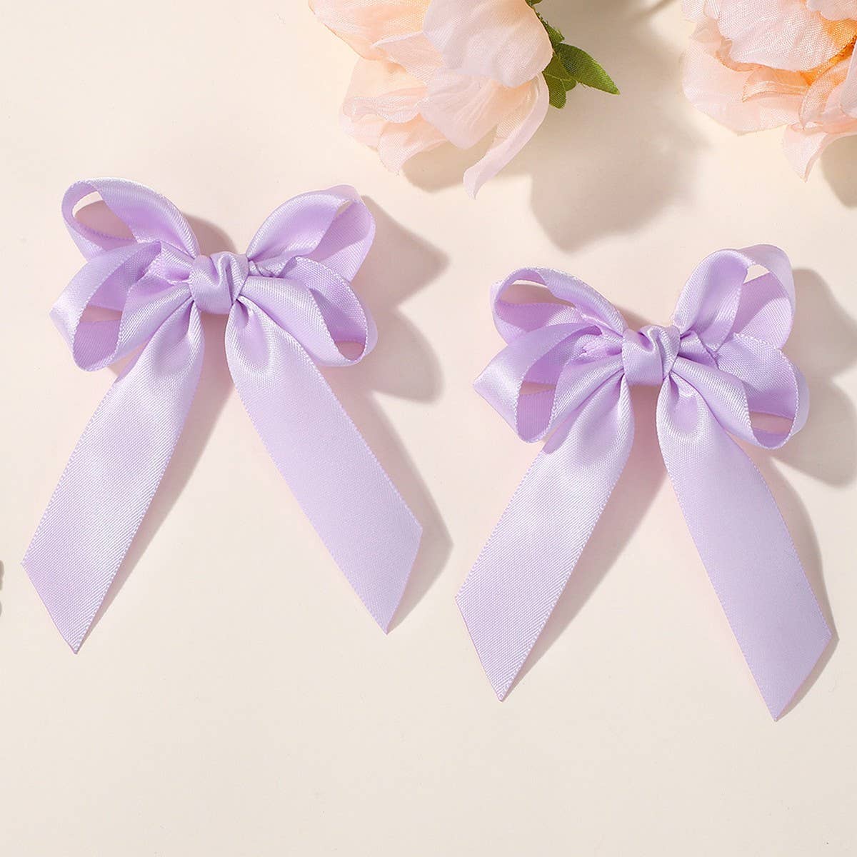 Handmade Double Ribbon Bow Baby Hair Clip