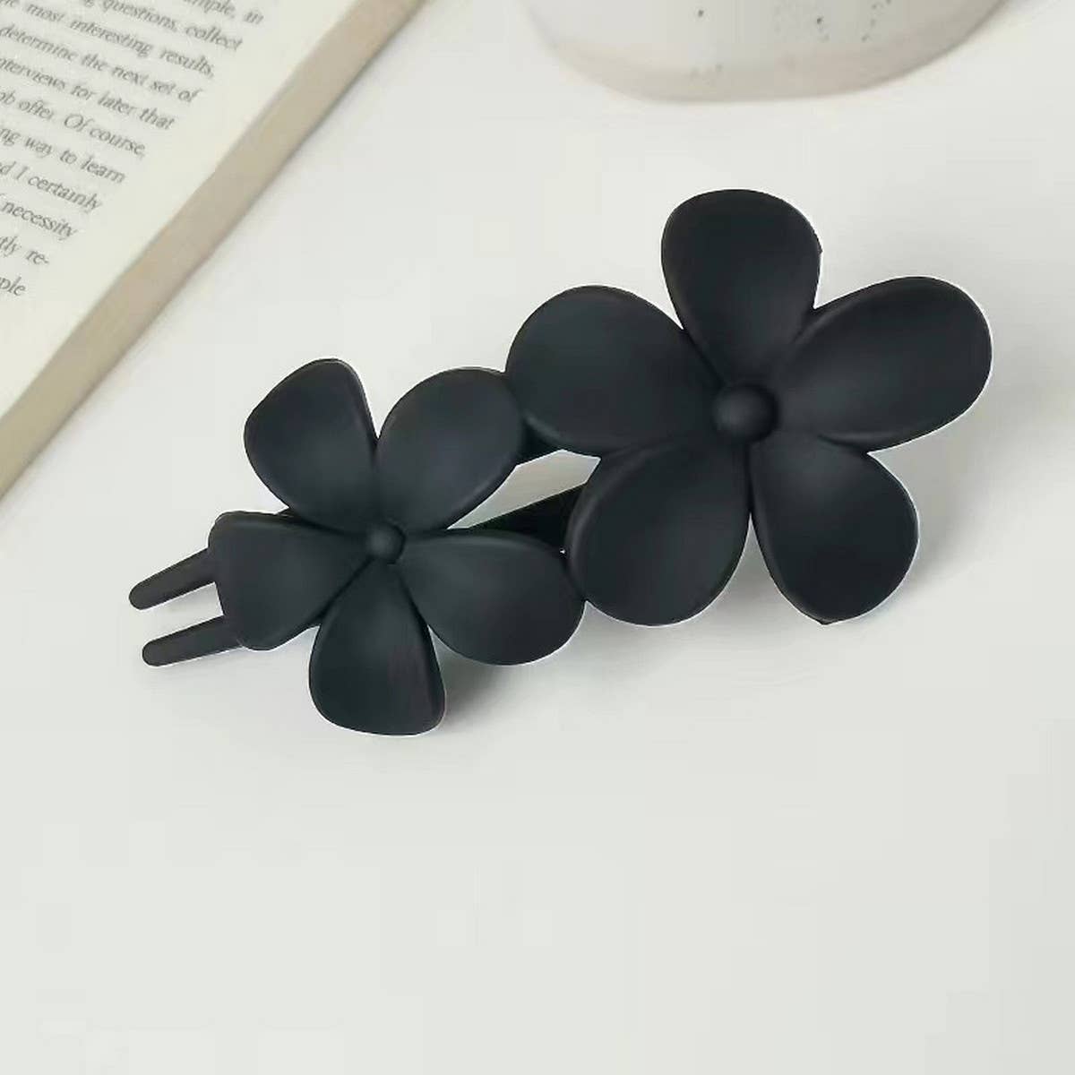 FLORAL HAIR CLIP,OVERSIZED DUCKBILL HAIRPIN FOR UPDOS