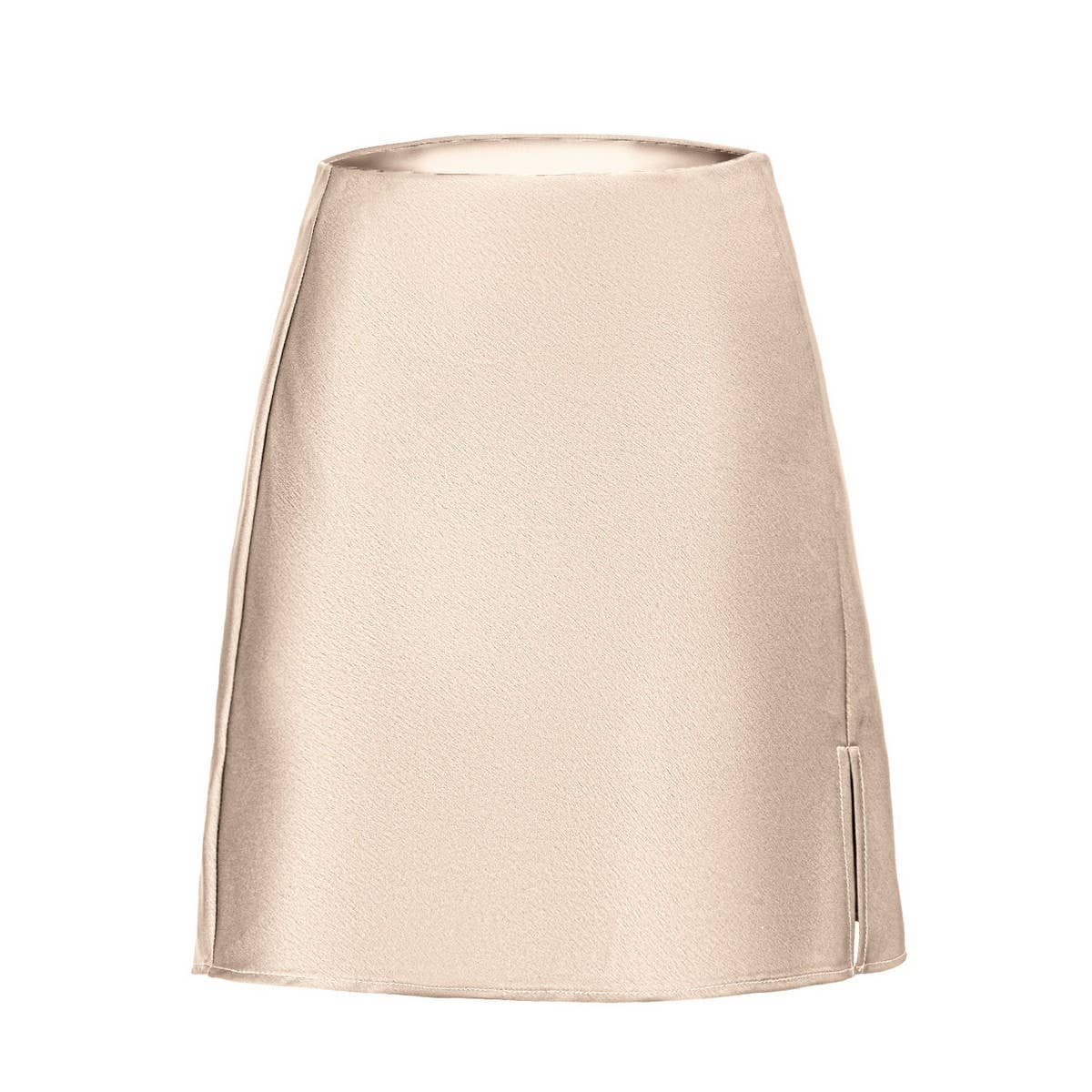 SOLID COLOR SATIN SLIT SKIRT SEXY A-LINE MINISKIRT_CWBSS0375