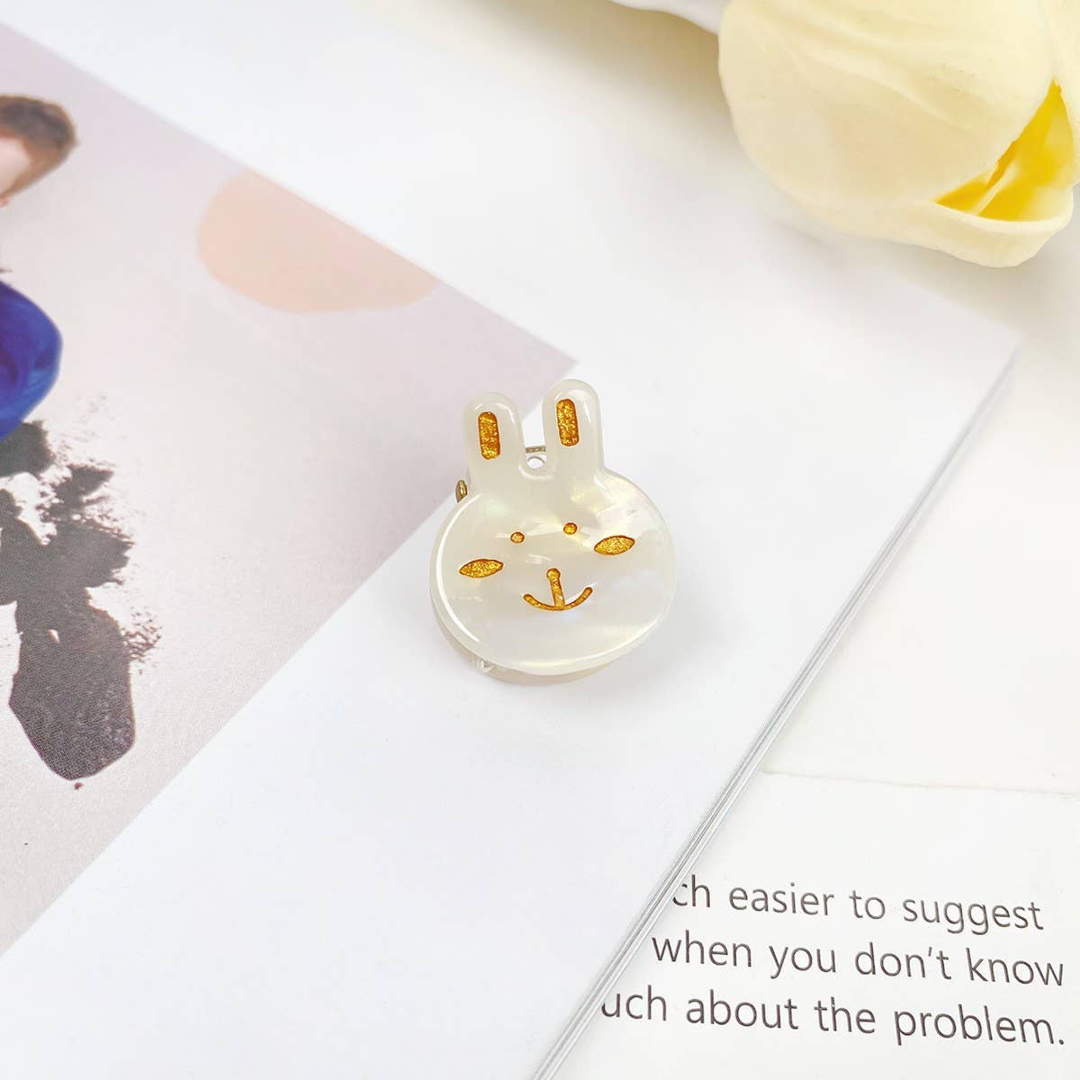 Mini Bunny Hair Claw - Cute Acetate Bangs Clip_CWAHA0731