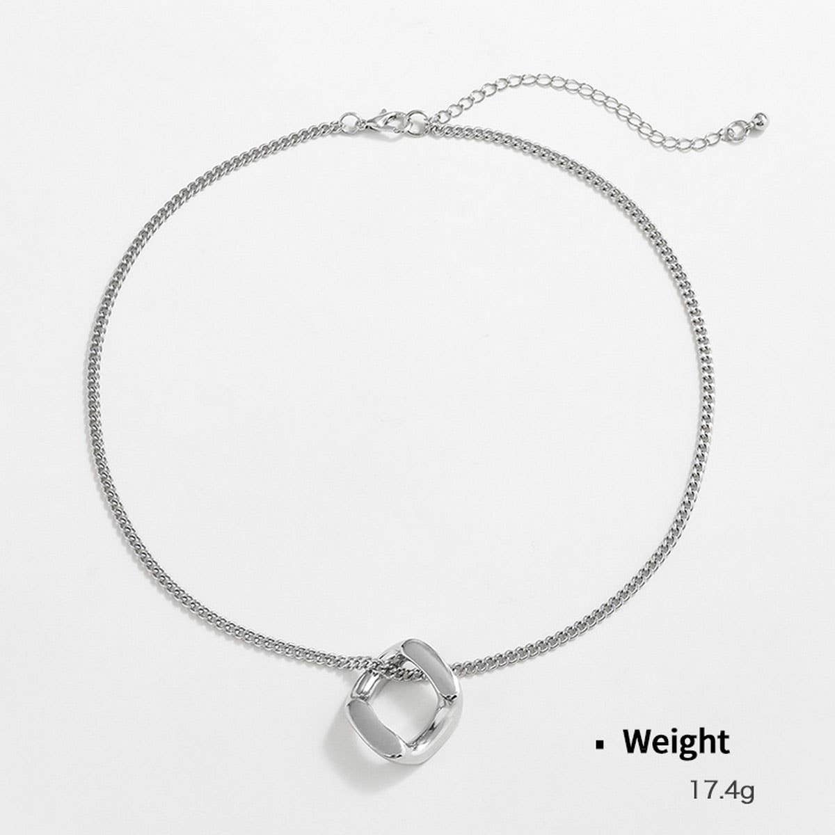 GEOMETRIC LINK PENDANT NECKLACE JEWELRY SET