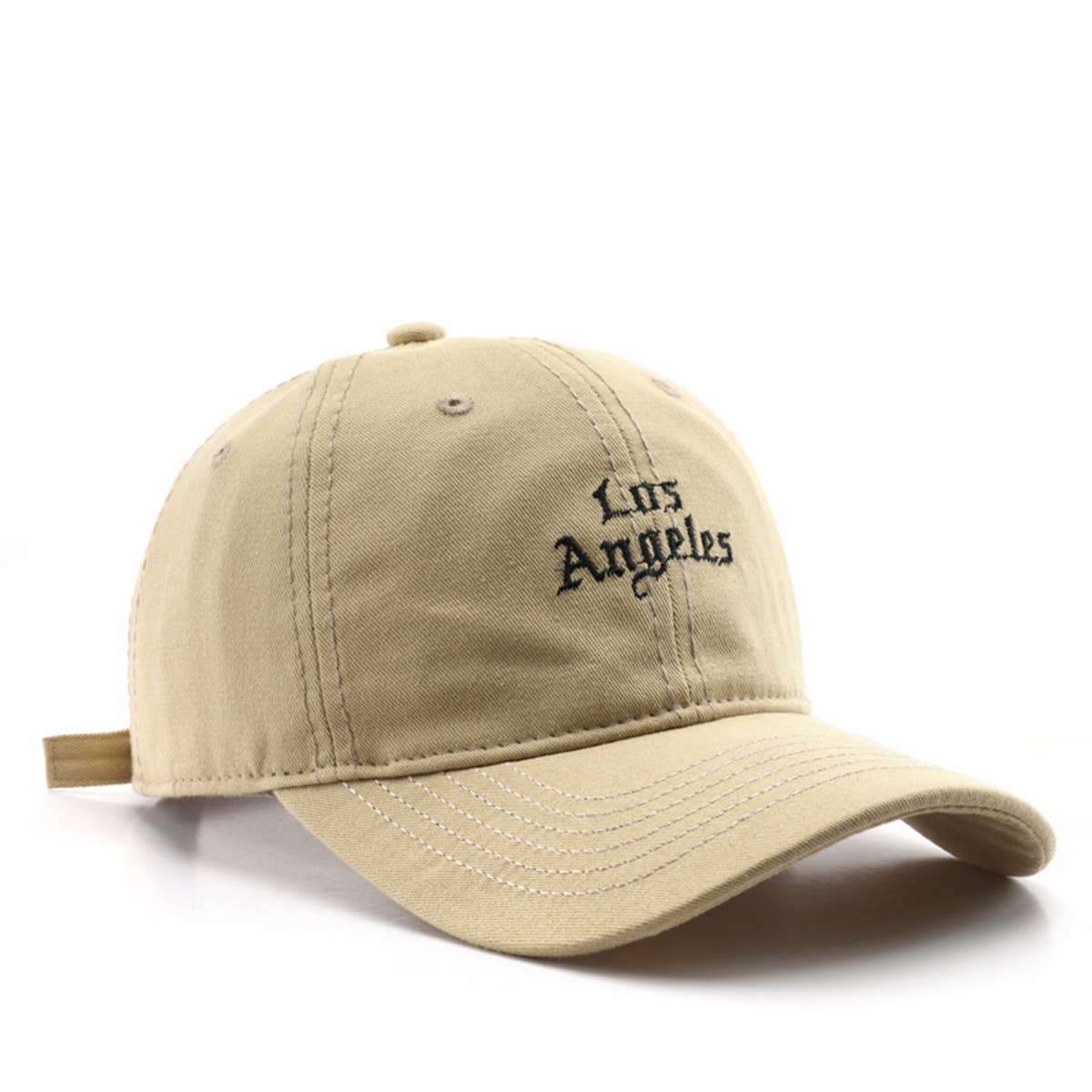 SOFT TOP VINTAGE LETTER EMBROIDERED PEAKED CAP_CWAH1284