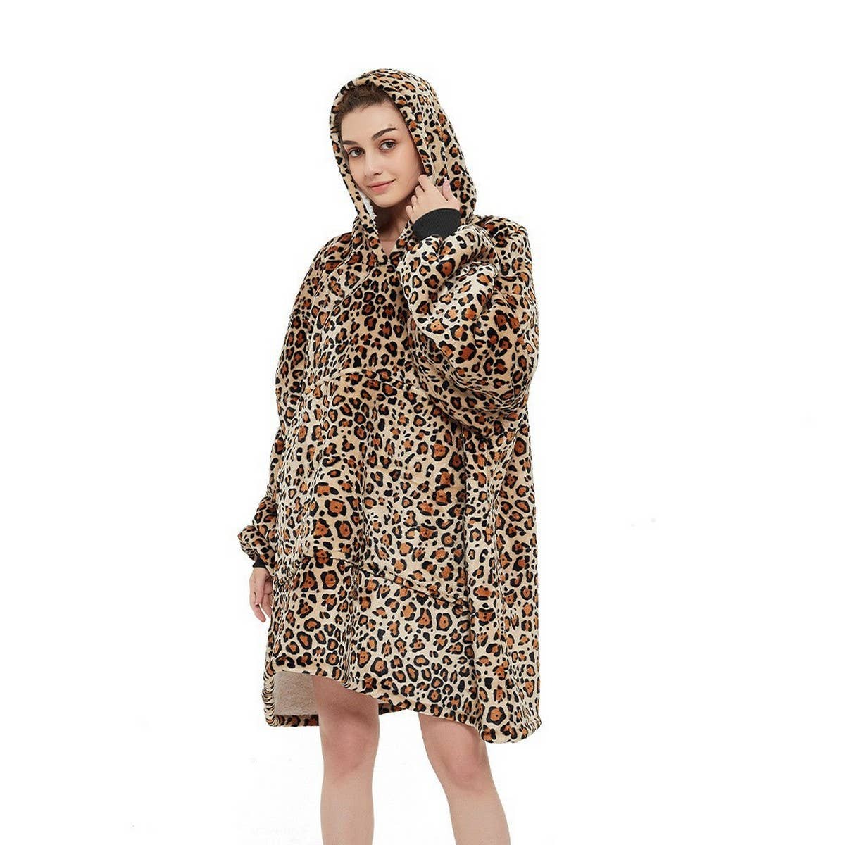 Oversized Hoodie Blanket with Cartoon Print_CWMM8984