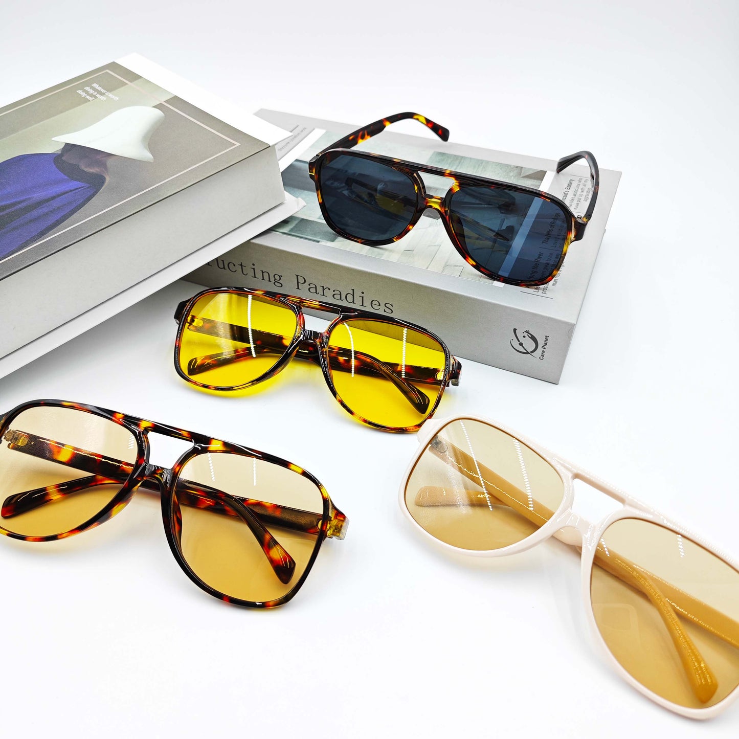 Vintage Double Bridge Aviator Sunglasses