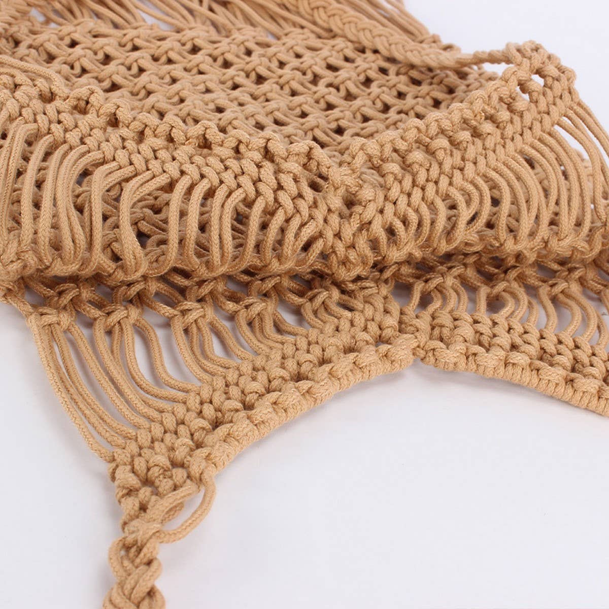 MESH BEACH BAGS TOTES WITH TASSELS AT THE BOTTOM_CWAB4667