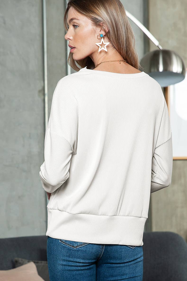 LACE TRIM V-NECK THIN SIMPLE SOLID COLOR SWEATER
