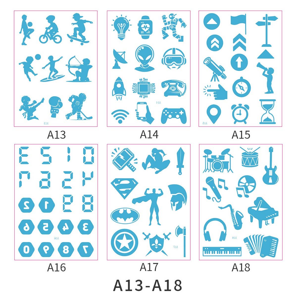 Kids Tattoo Sticker Set Creative Body Art Decals