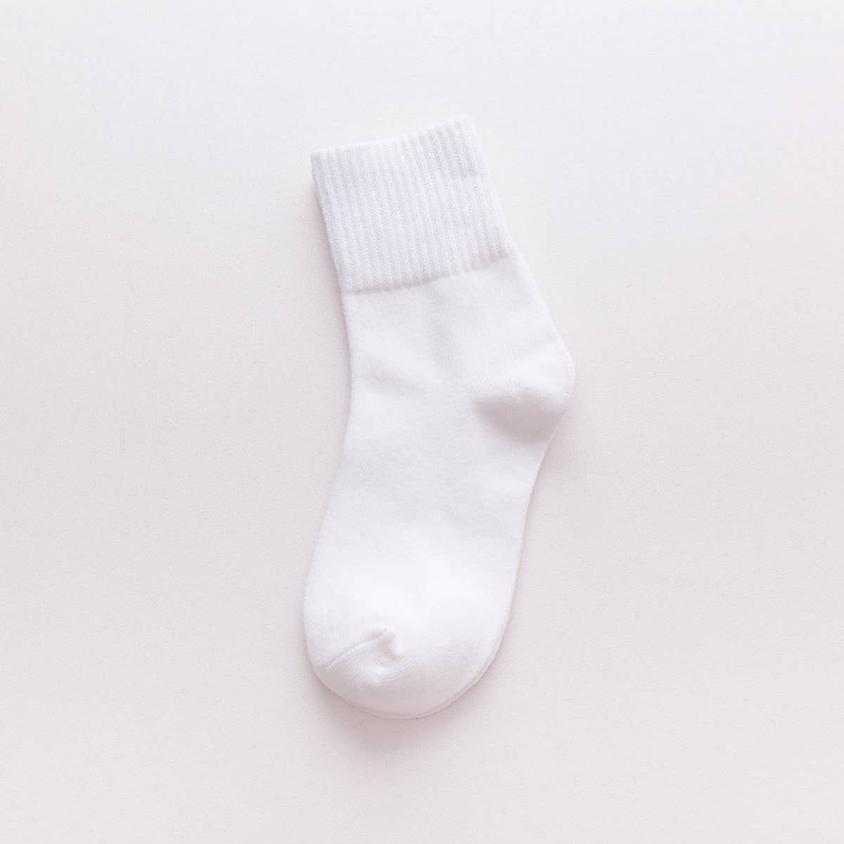 NEW SOLID COLOR HIGH CUFF WOMEN'S MID-CALF SOCKS_CWMS1392