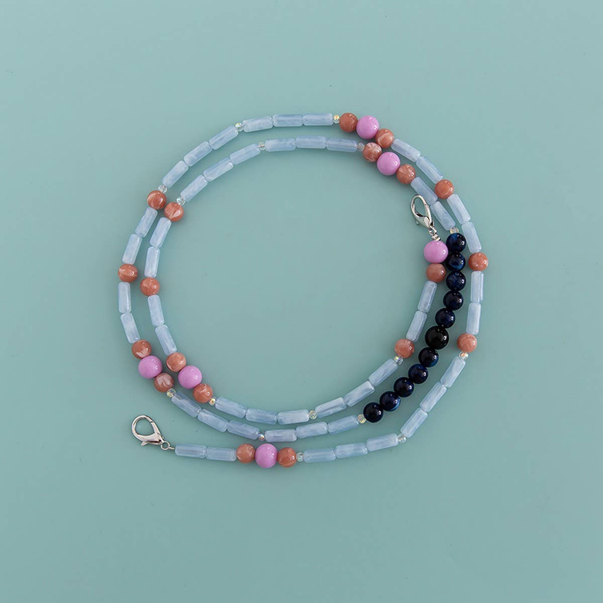 Long Clasp Purse with Single Bead Chain Strap