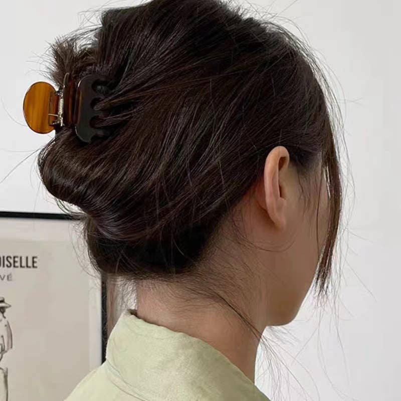 Retro acetate board hair clips with elegant style