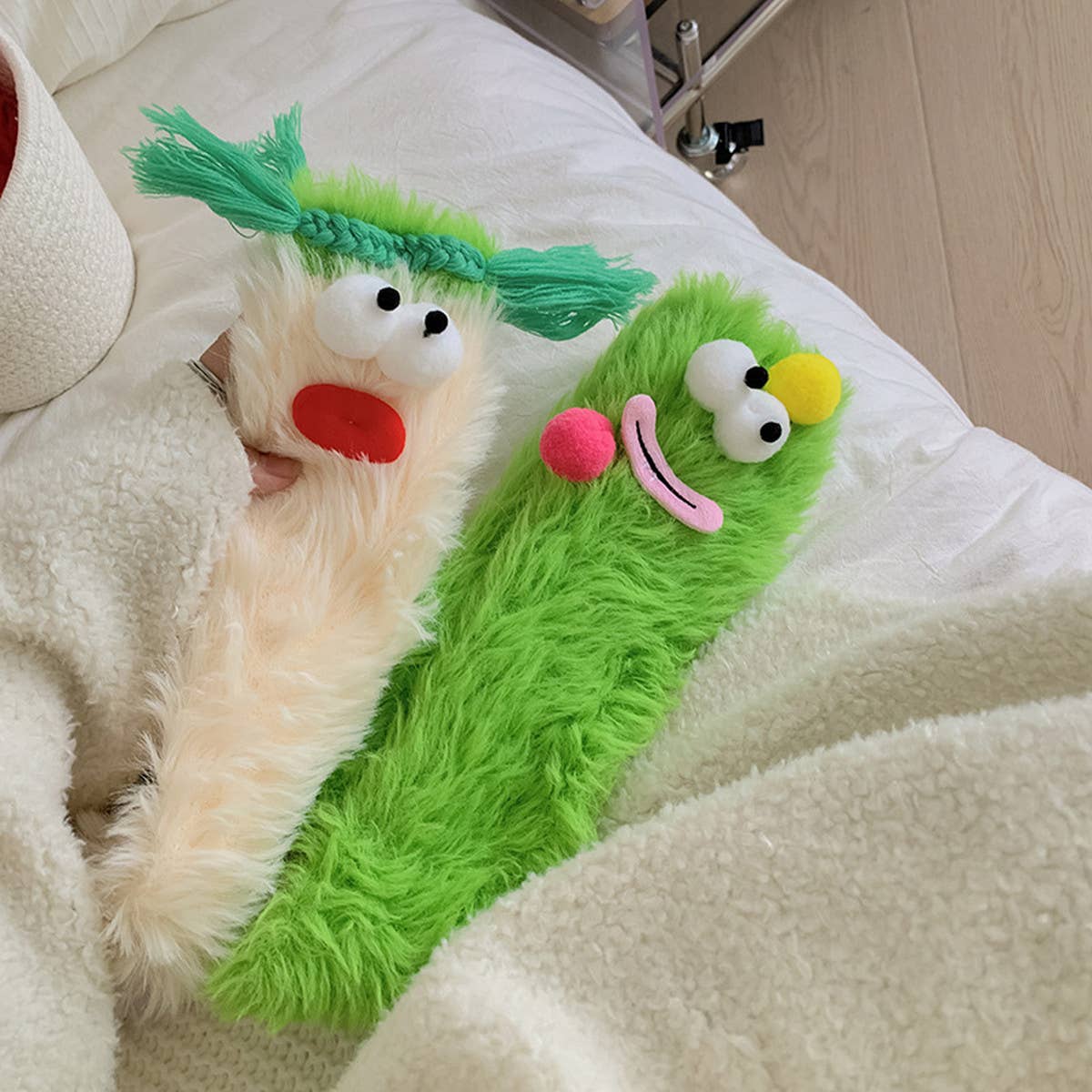 NEW CORAL FLEECE FUNNY UGLY CUTE THICKENED SOCKS