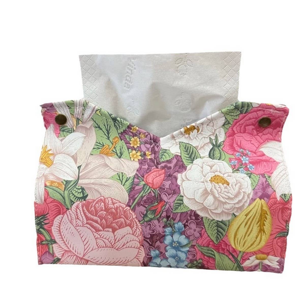 CREATIVE OIL PAINTING FLOWER LEATHER TISSUE BOX