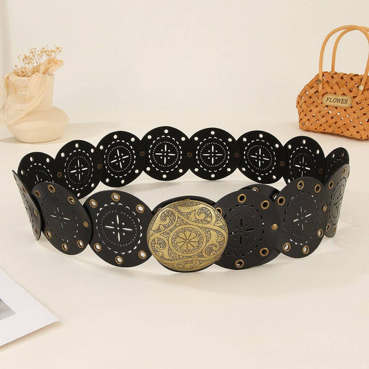 Vintage Hollow Out Western Belt for Dresses Jeans_CWABE1229