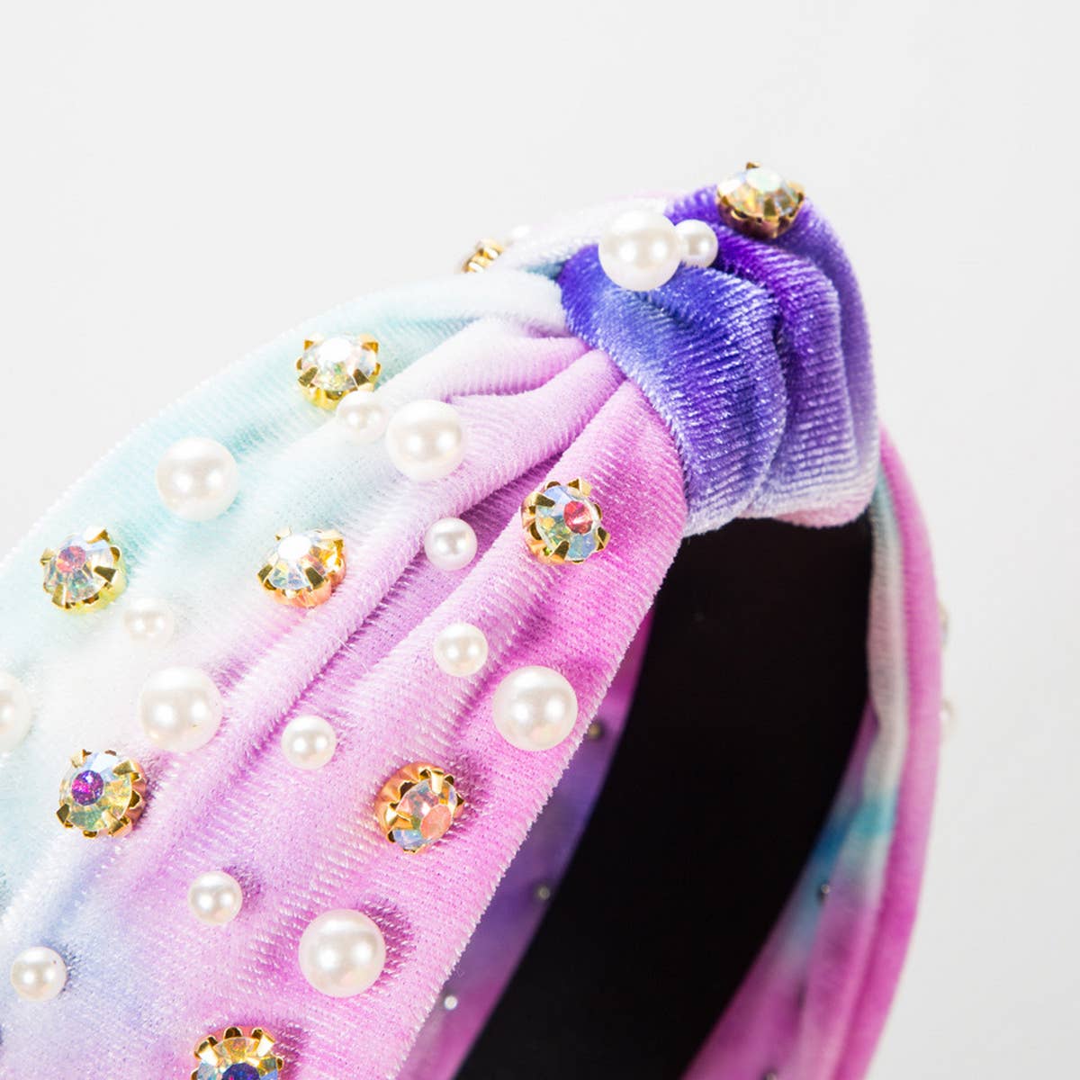 TIE-DYED CANDY-COLORED WIDE-BRIMMED HEADBAND