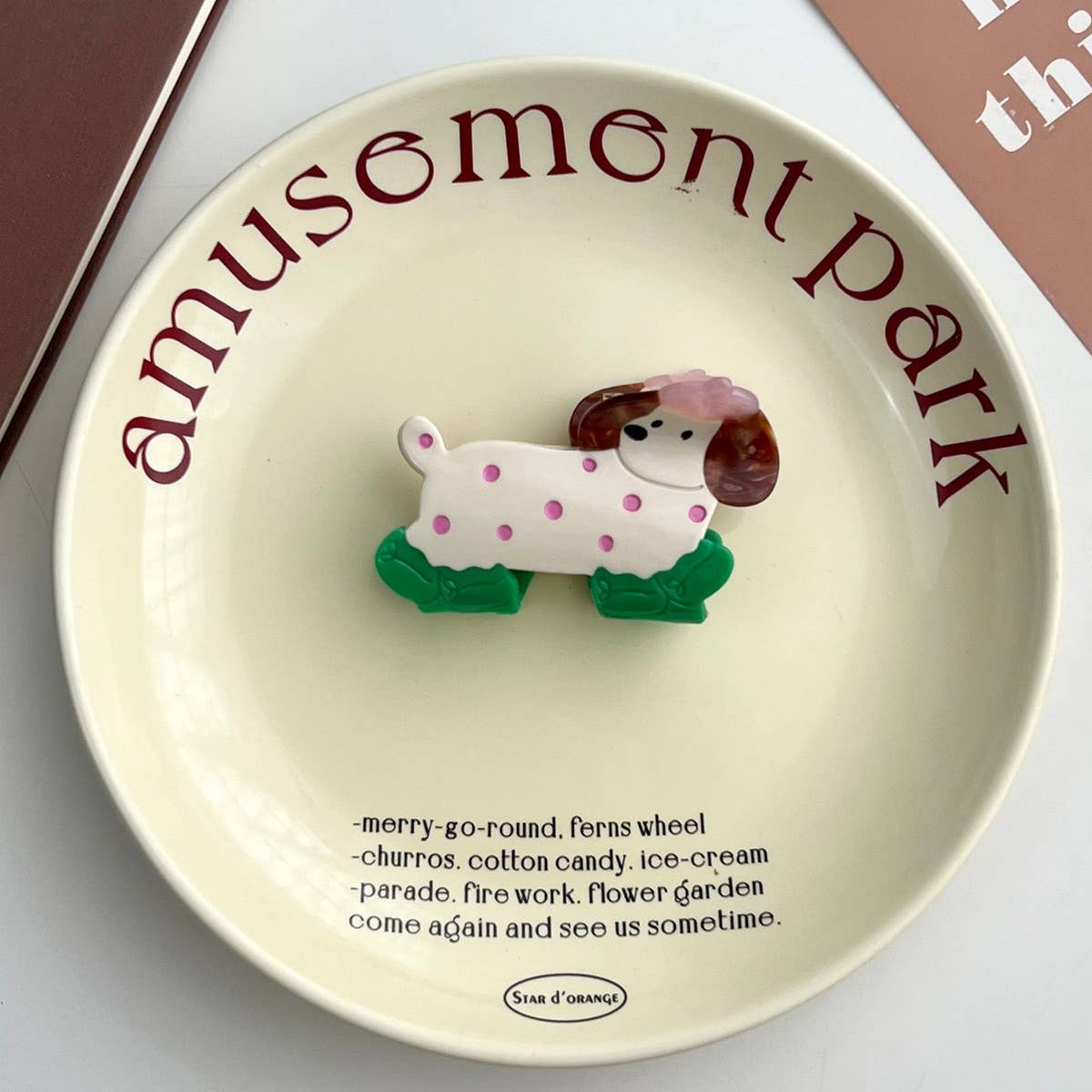 Cute Cartoon Dog Acetate Clip ?Chic Simple Hairpin