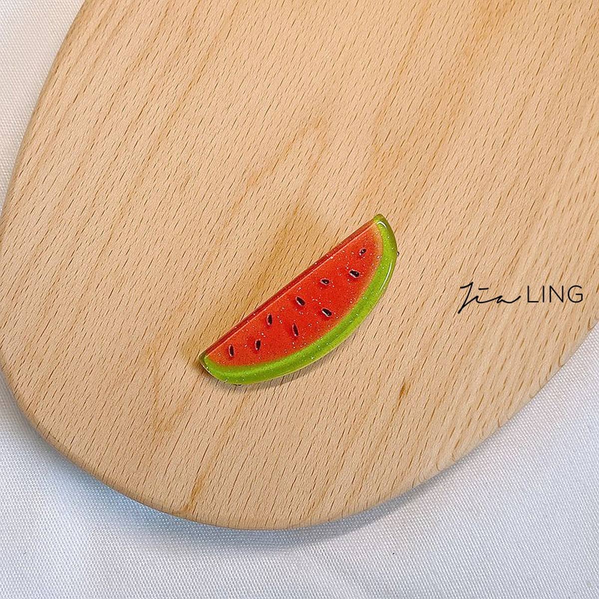 CHILDREN'S WATERMELON CARROT HAIR CLIP