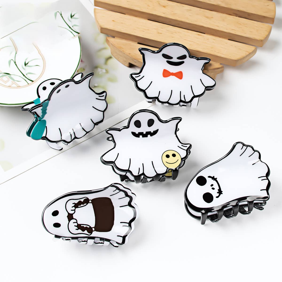 GHOST HALLOWEEN FASHIONABLE HAIR CLIP_CWAHA1454