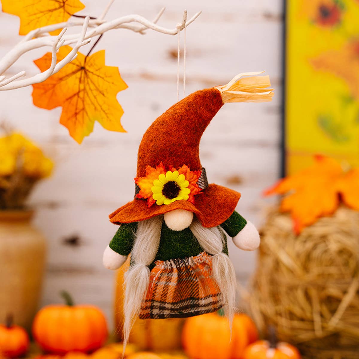 THANKSGIVING HARVEST SEASON GNOME PENDANT