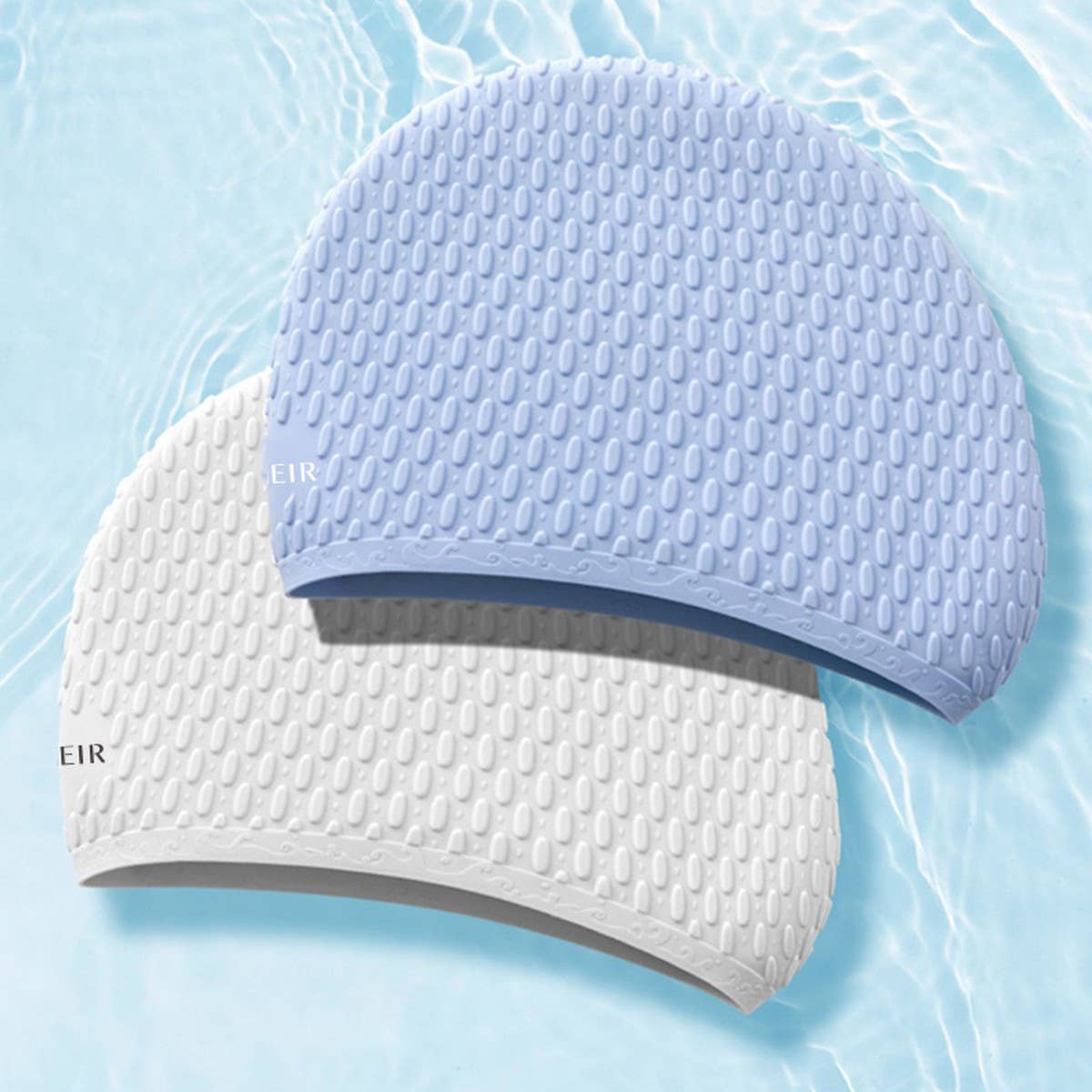 XL Silicone Bubble Swim Cap for Long Hair_CWMM6700