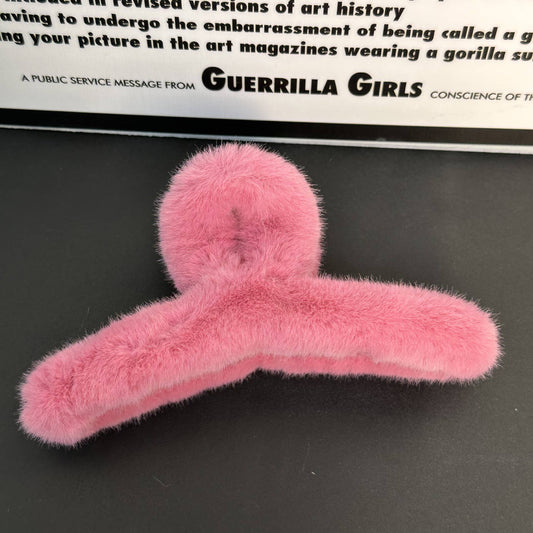 Plush clip with advanced white hair grip