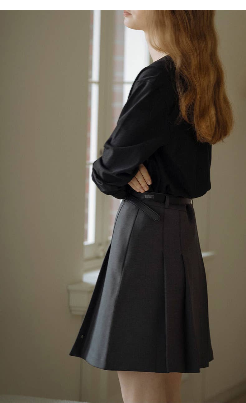 FASHIONABLE COTTON CREW-NECK LONG-SLEEVED TOP