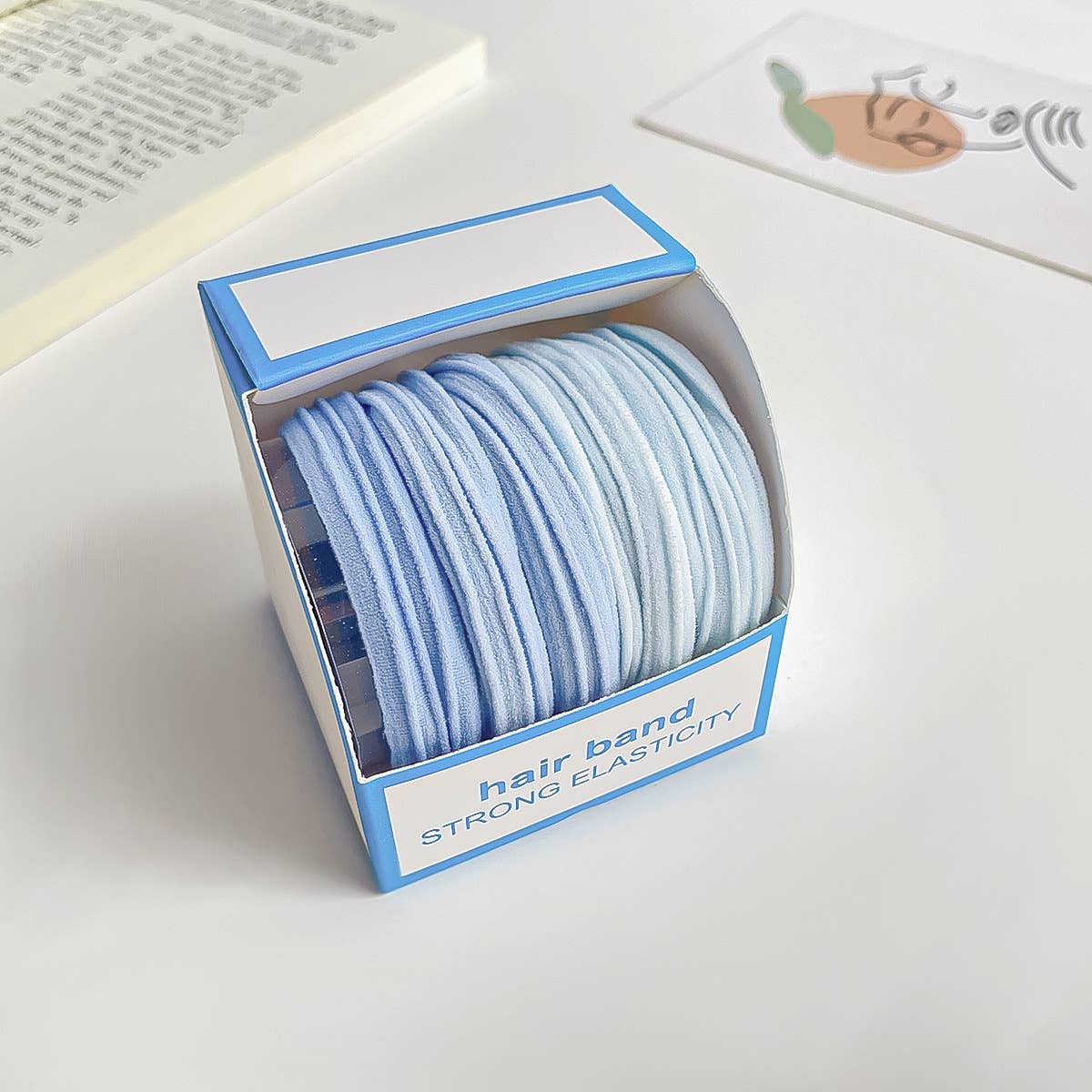 Five high-elasticity thick candy-color hair ties