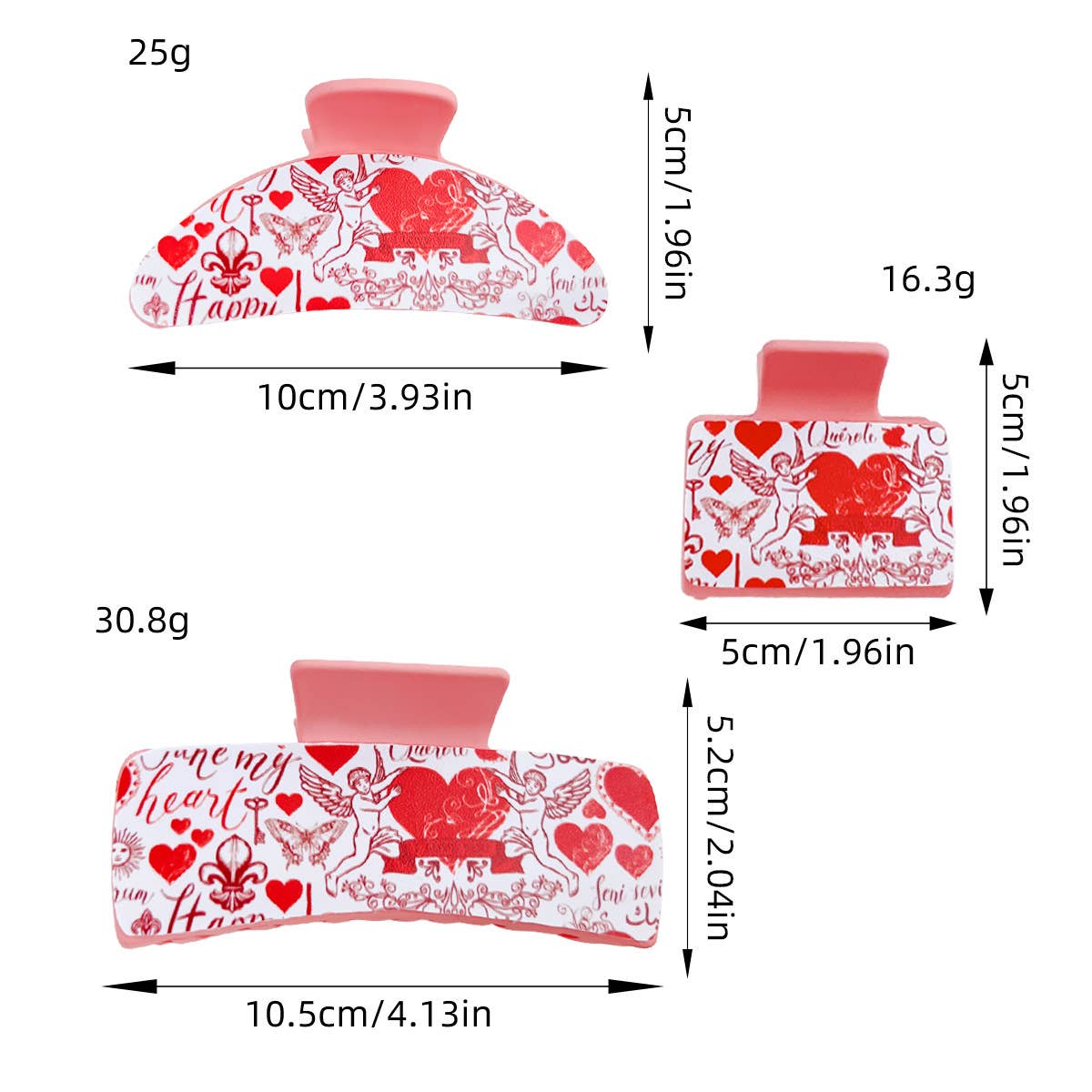 Romantic love plastic hairpins Valentine's Day