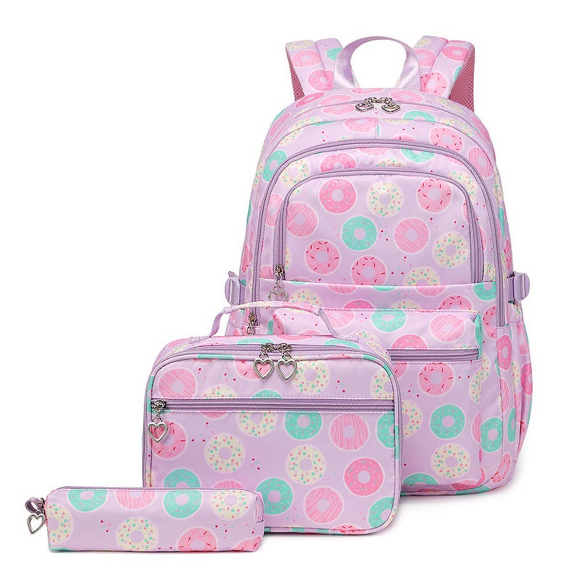 Backpacks for School, Donut 3-Piece Set Girls_CWAB5458