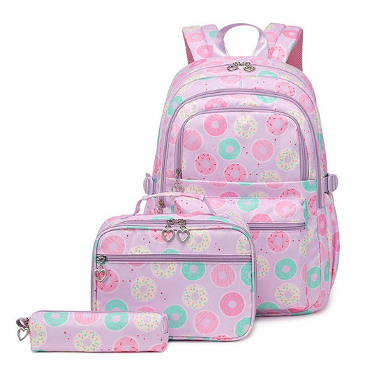 Backpacks for School, Donut 3-Piece Set Girls_CWAB5458