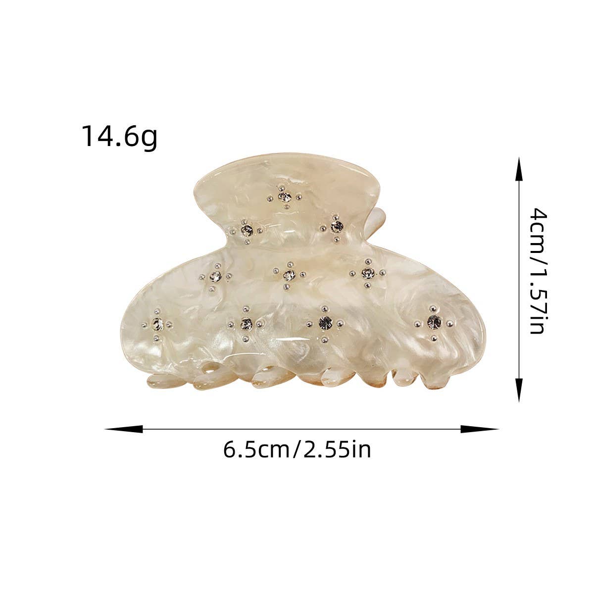 Rhinestone Acrylic Hair Claw ? 6.5cm Chic Clip_CWAHA1485