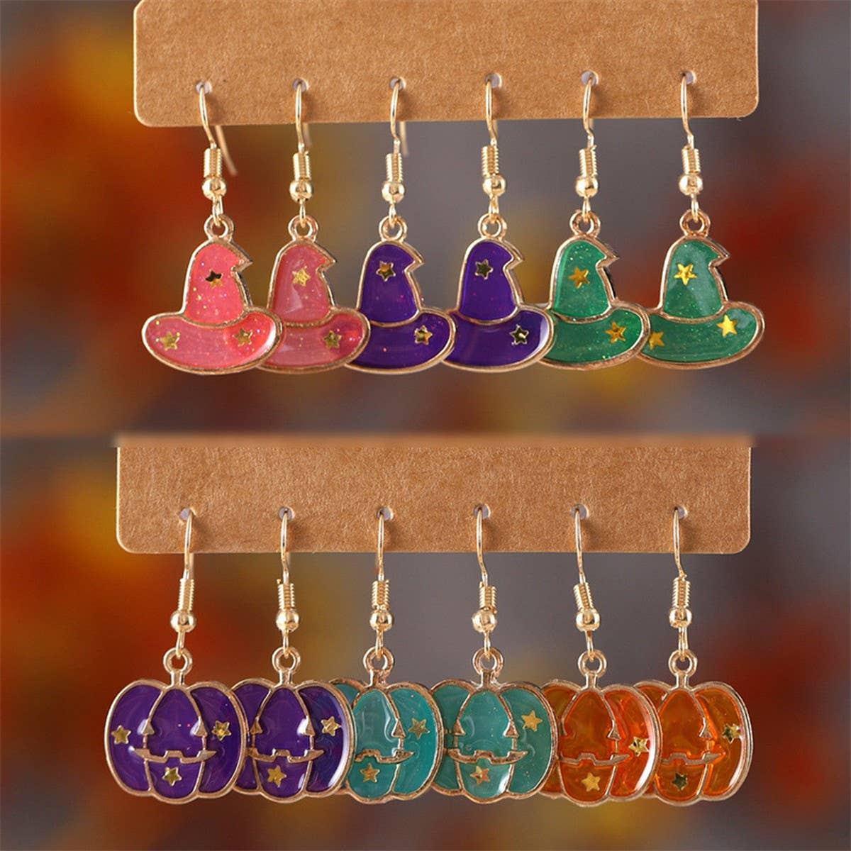 NEW HALLOWEEN PUMPKIN HAT EARRING SET