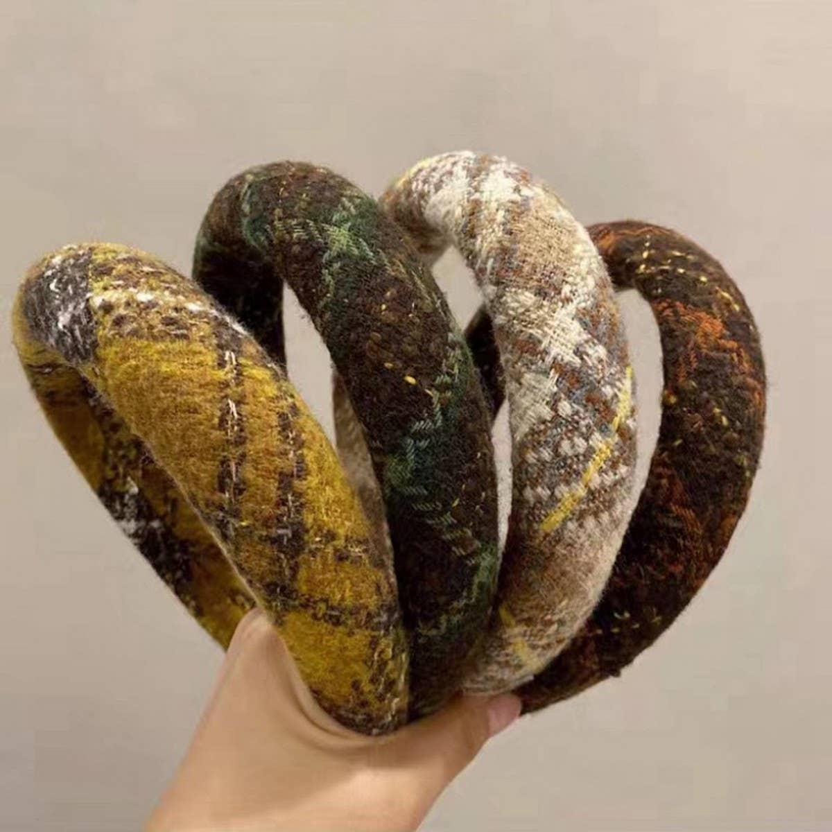 AUTUMN AND WINTER HIGH-END PLAID HEADBAND_CWAHA2865