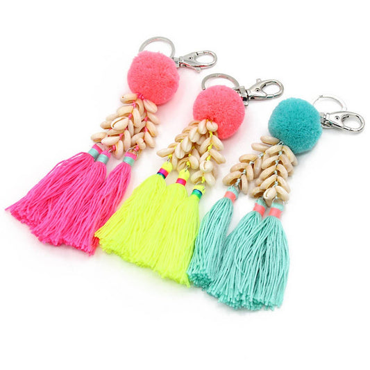 WEST MIA STYLE TASSEL KEYCHAIN WOMEN'S BAG PENDANT