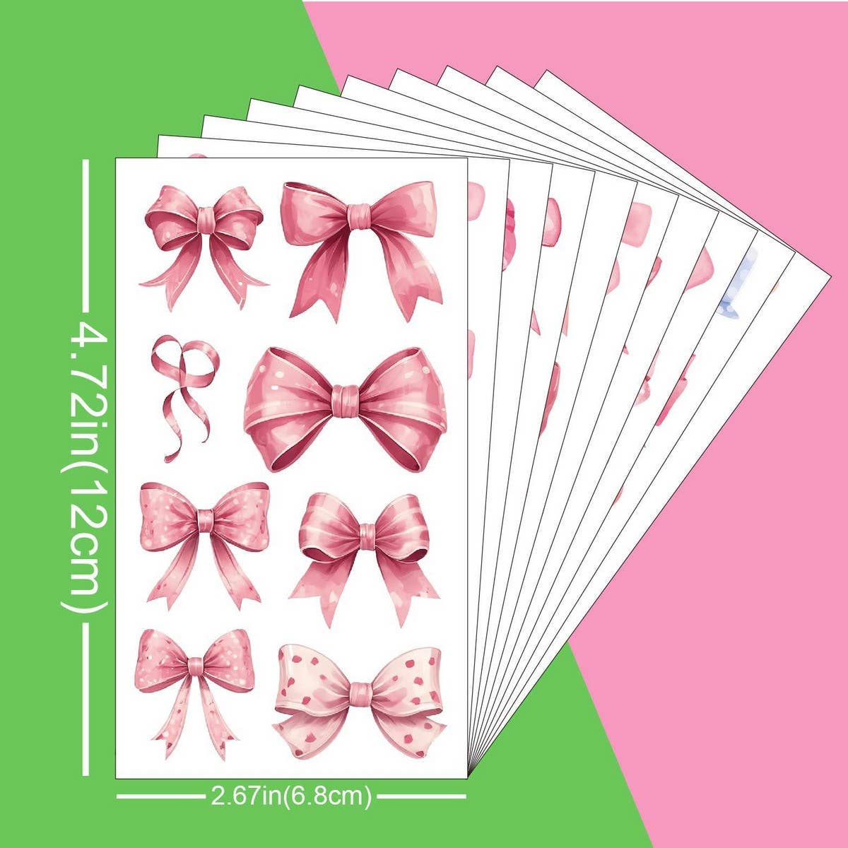 Pink Bow Tattoo Stickers for Kids ??Temporary_CWMM8226
