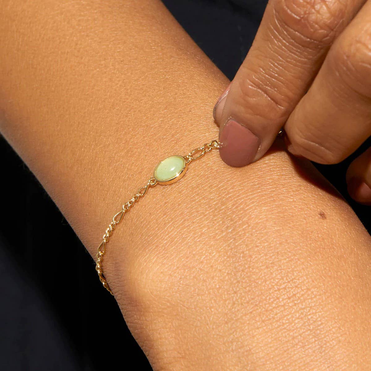Simple Green Aventurine Natural Stone Bracelet_CWMM5522