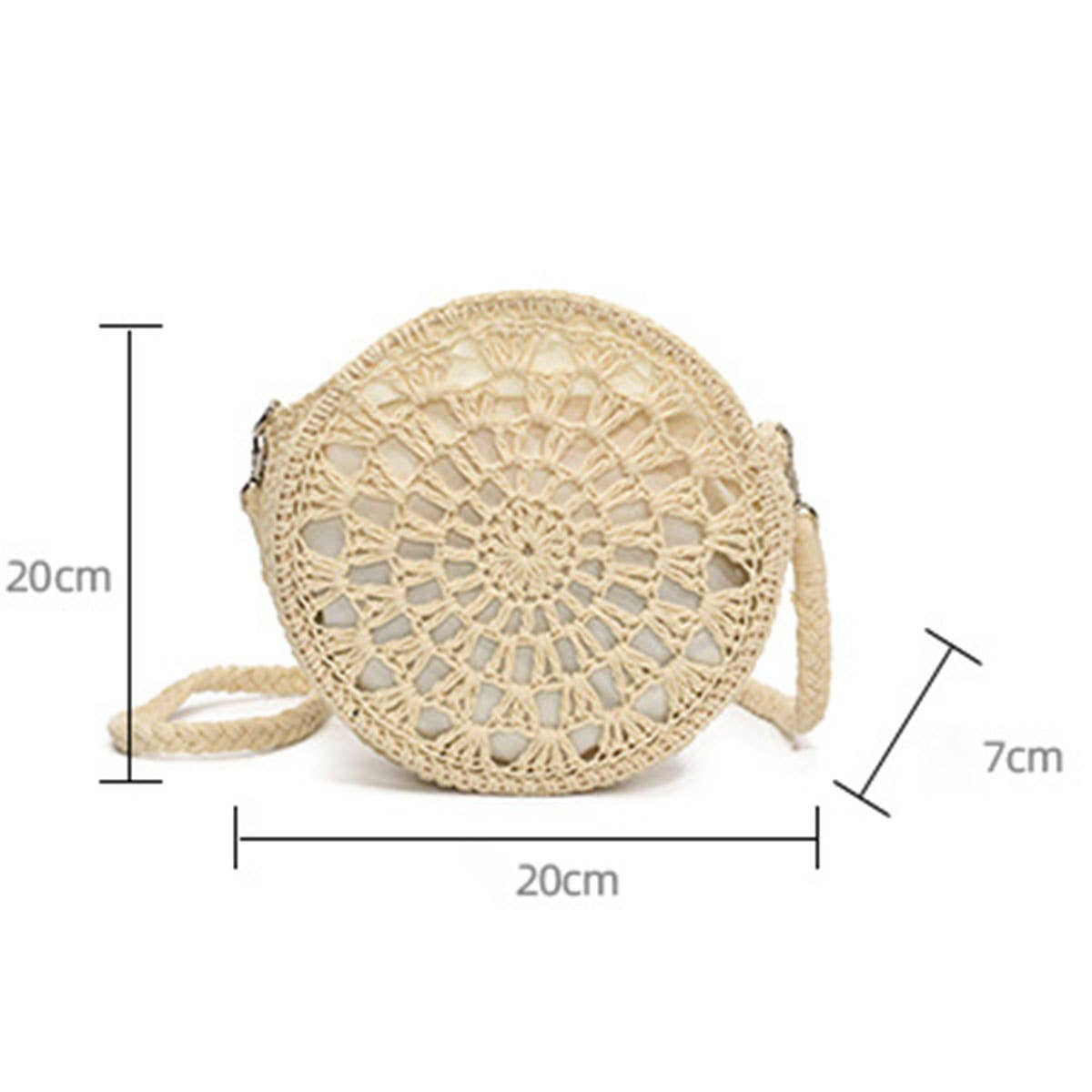 Fashionable hollowed-out woven crossbody bag