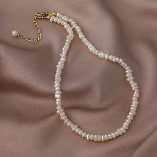 Baroque irregular retro freshwater pearl necklace