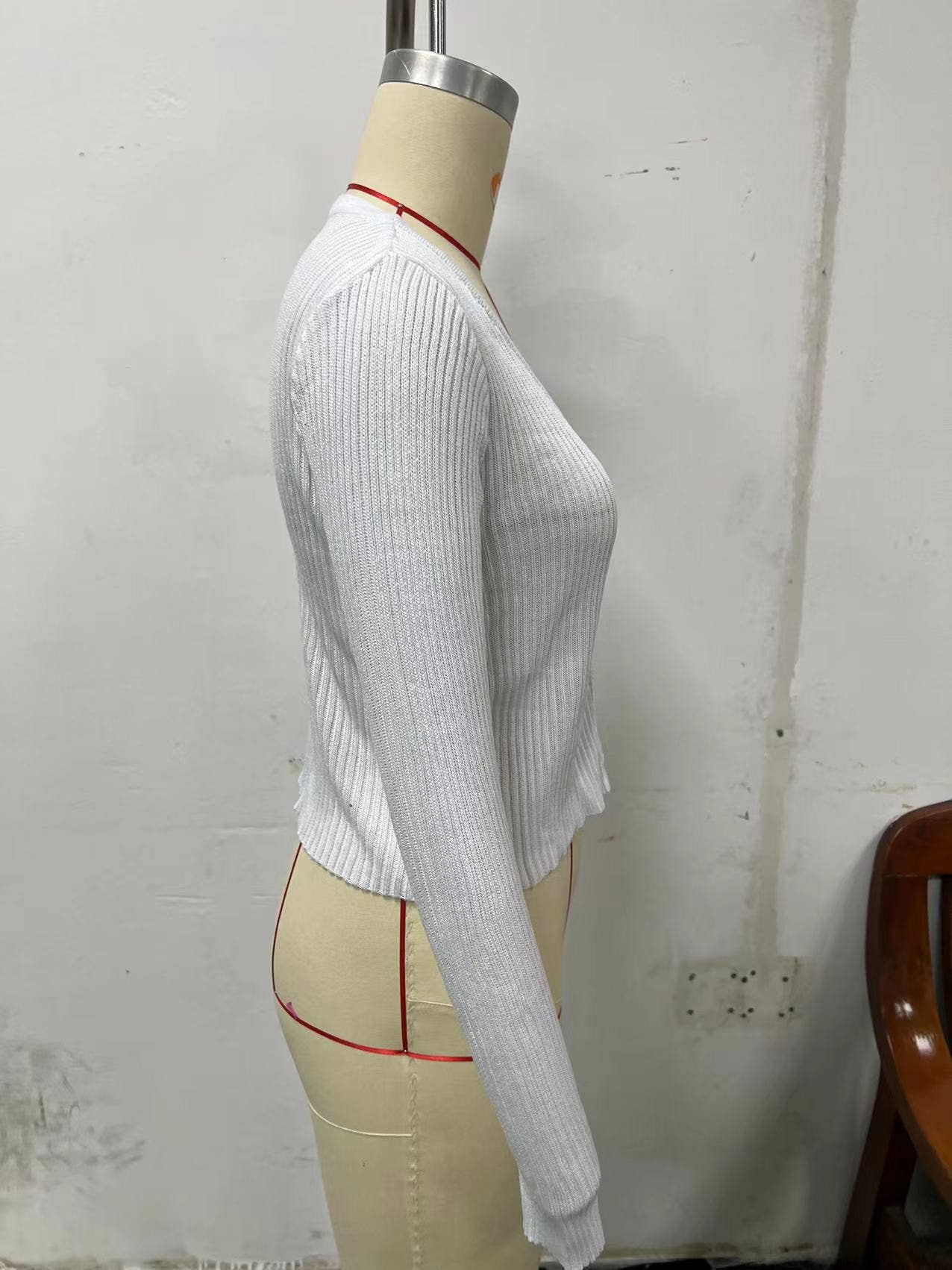 SINGLE-BREASTED CARDIGAN SOLID COLOR KNIT COAT