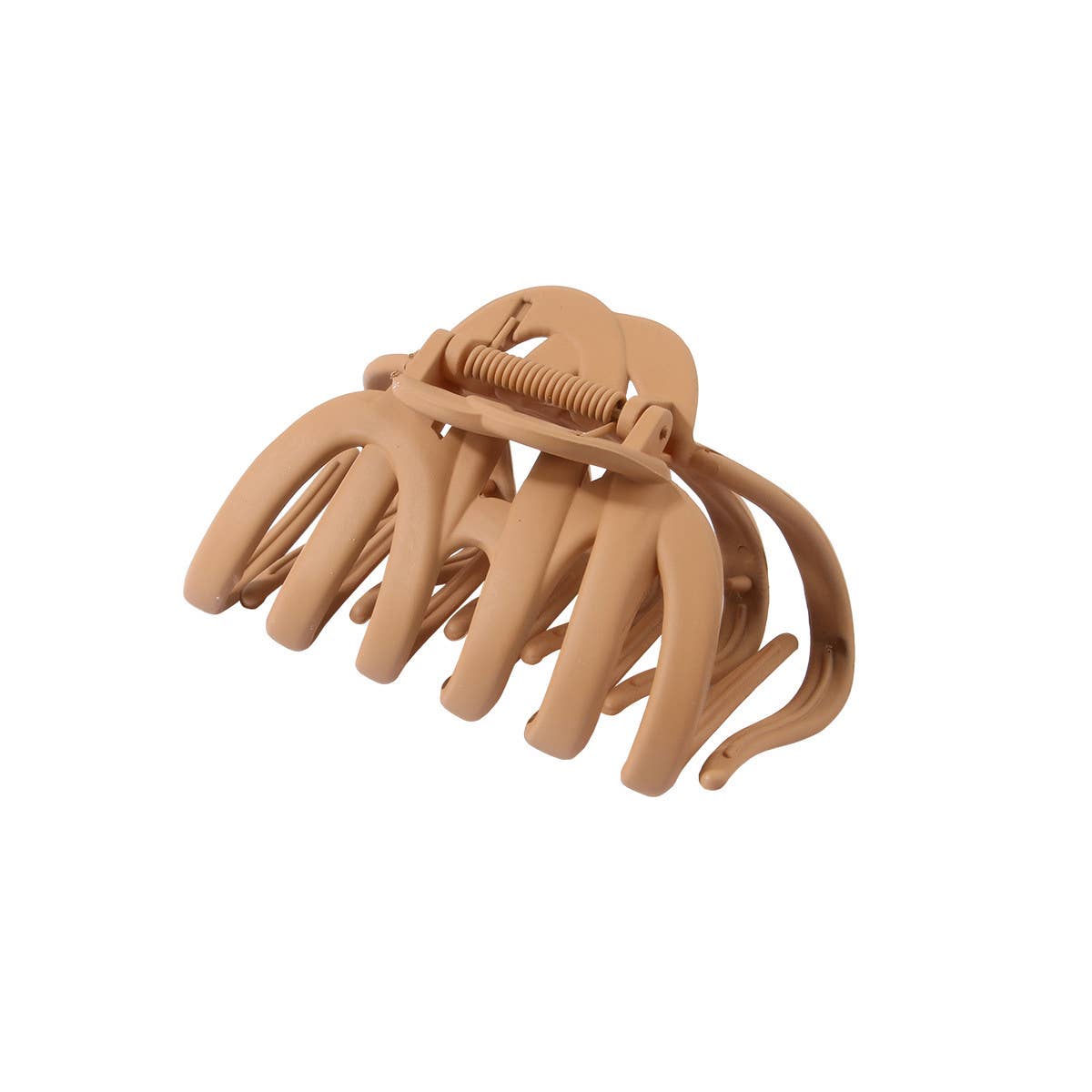 Matte Pumpkin Hair Claw - Large Retro Plastic Clip_CWAHA0461