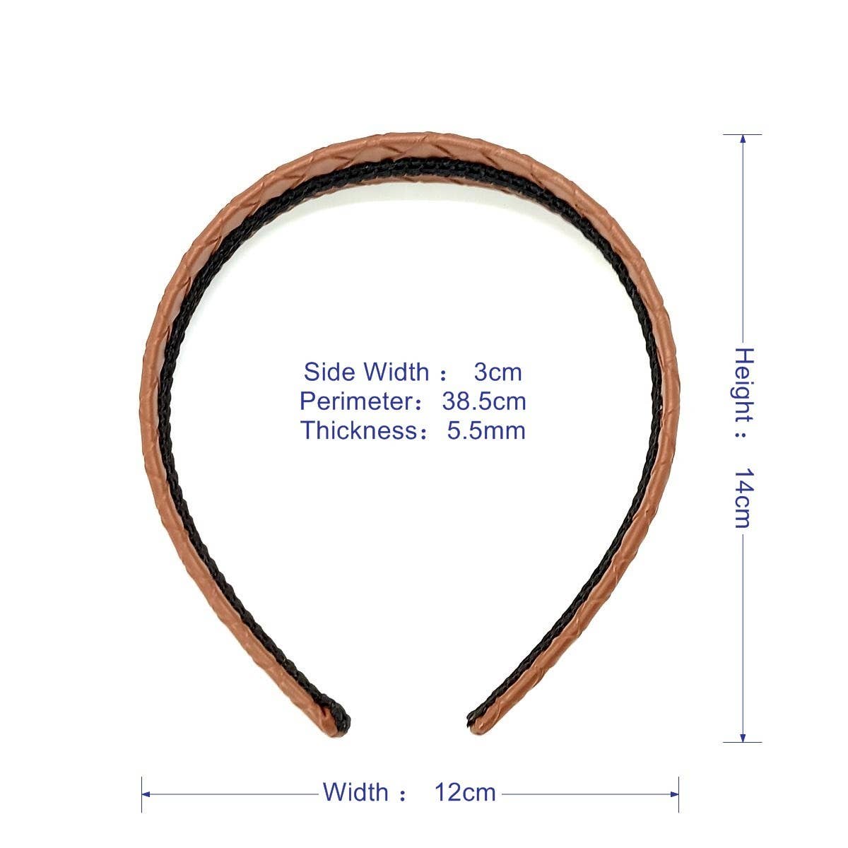 Country Style PU Leather Cross Weave Headband