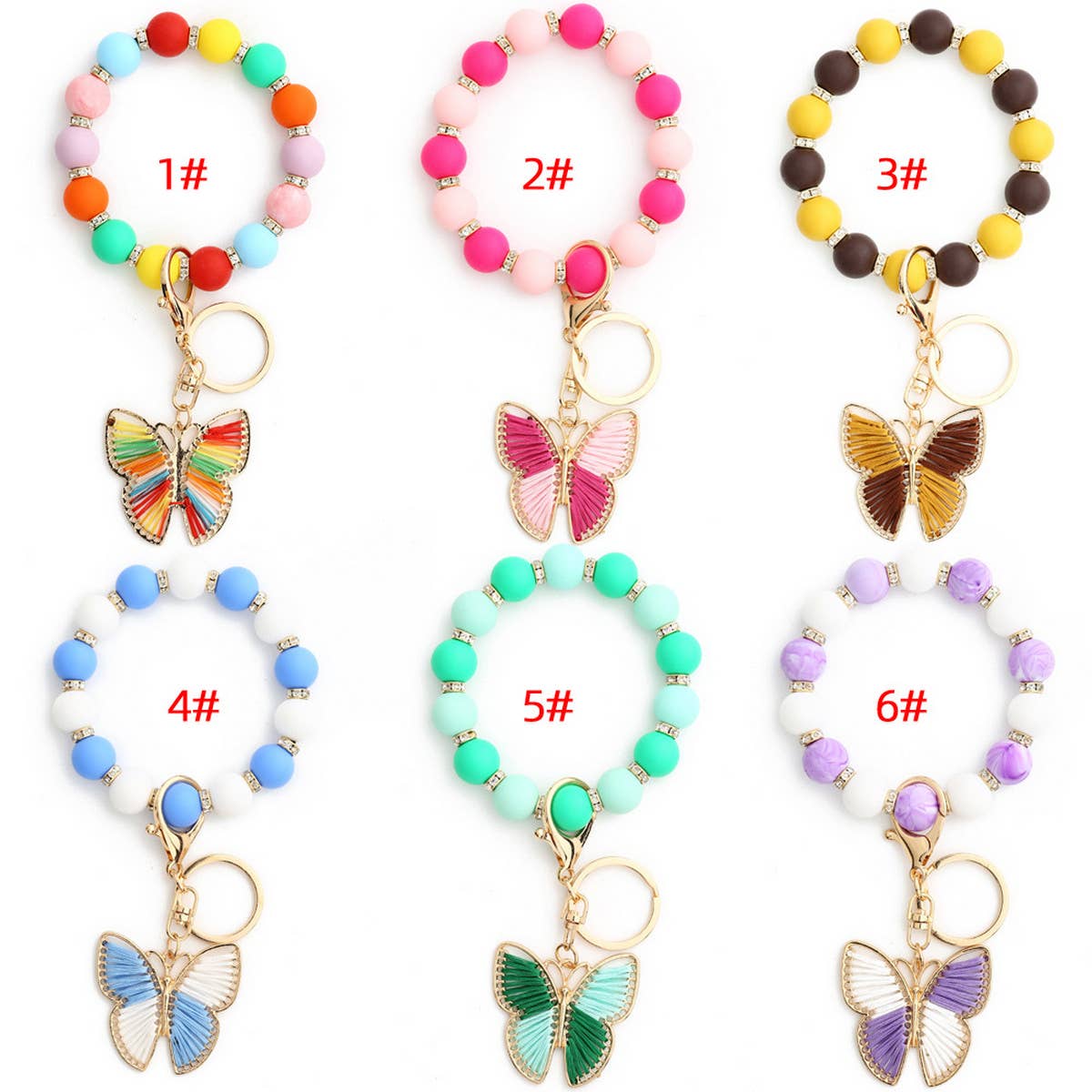 FASHION BRACELET BUTTERFLY PENDANT KEYCHAIN_CWMM1306