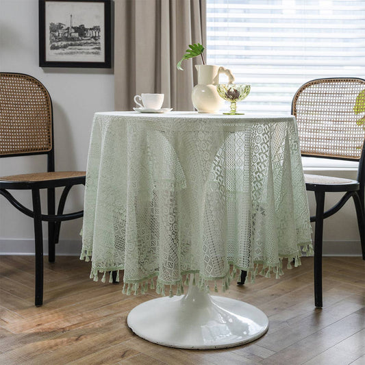 FOREST STYLE PASTORAL CROCHET COVER DINING TABLE
