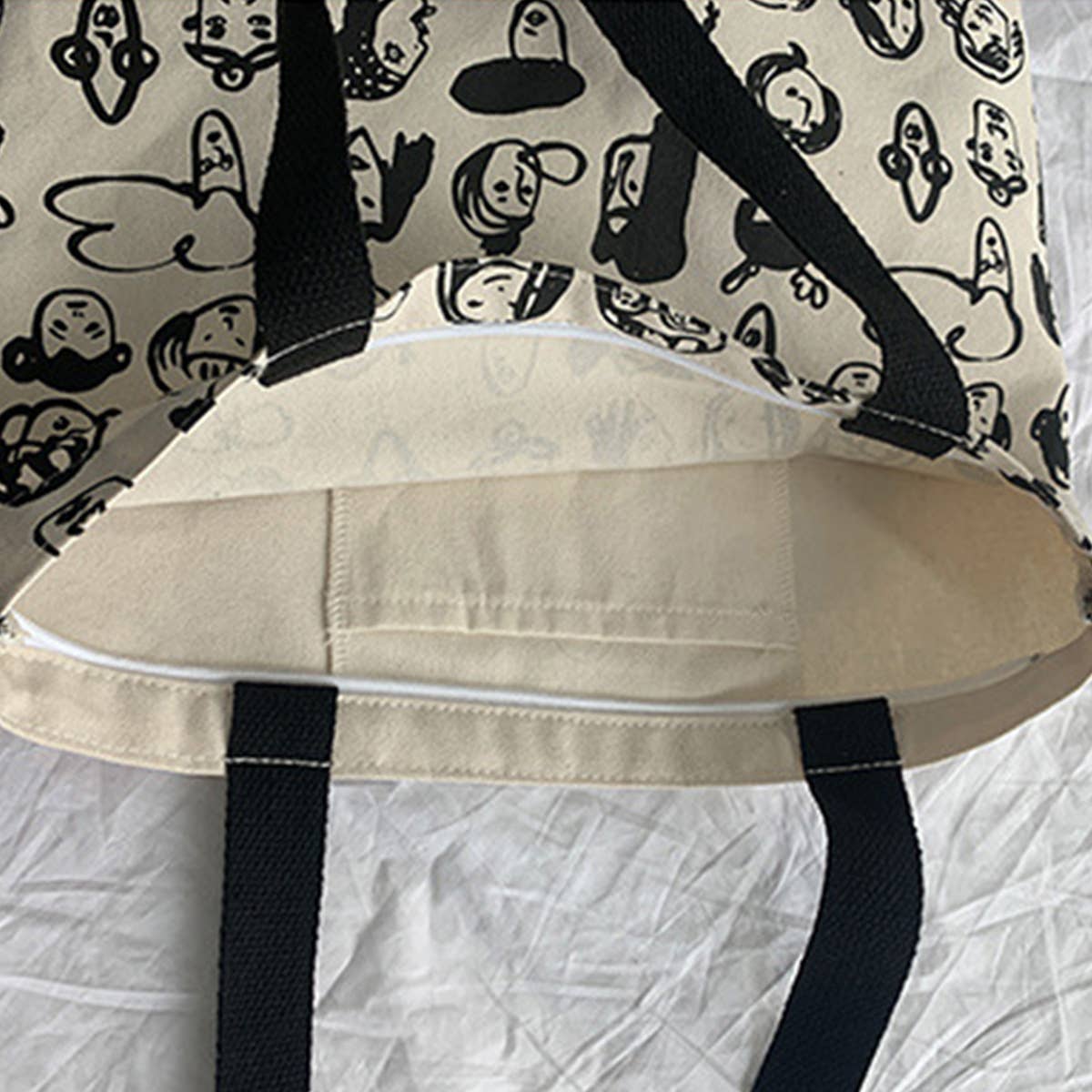 RETRO CUTE WORK AND TRAVEL STUDENT CLOTH BAG_CWAB2182