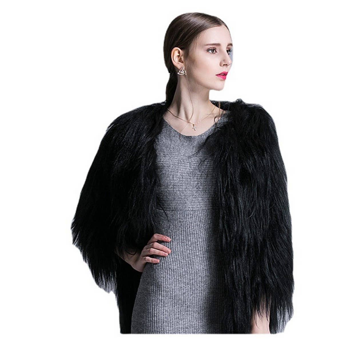 Women??¢s Long Hair Mid-Length Fashion Coat_CWMM9127