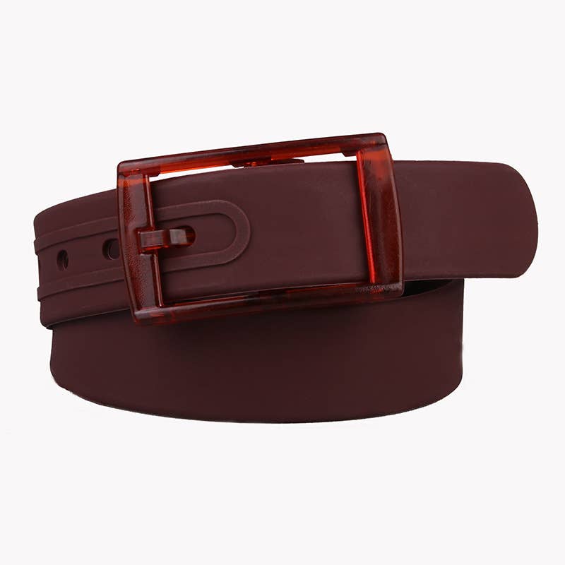 Plastic buckle candy color no metal belt