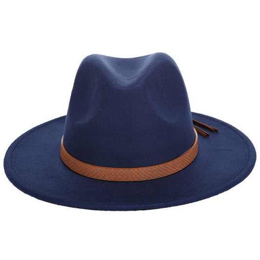 NEW AUTUMN AND WINTER FLAT BRIM JAZZ HAT_CWAH2098