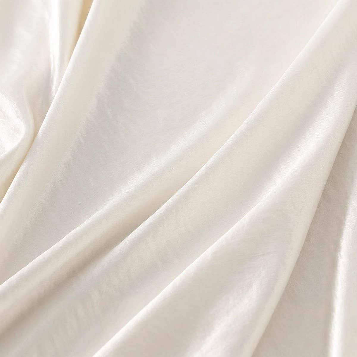 Lace Panel Satin Fishtail Slim Fit Midi Skirt