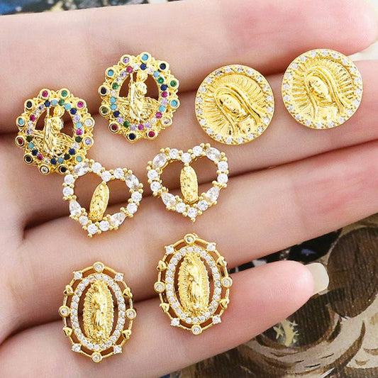 RETRO VIRGIN MARY EARRINGS