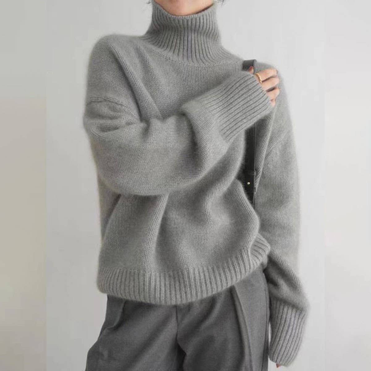 Women's Thick Knit Turtleneck Sweater