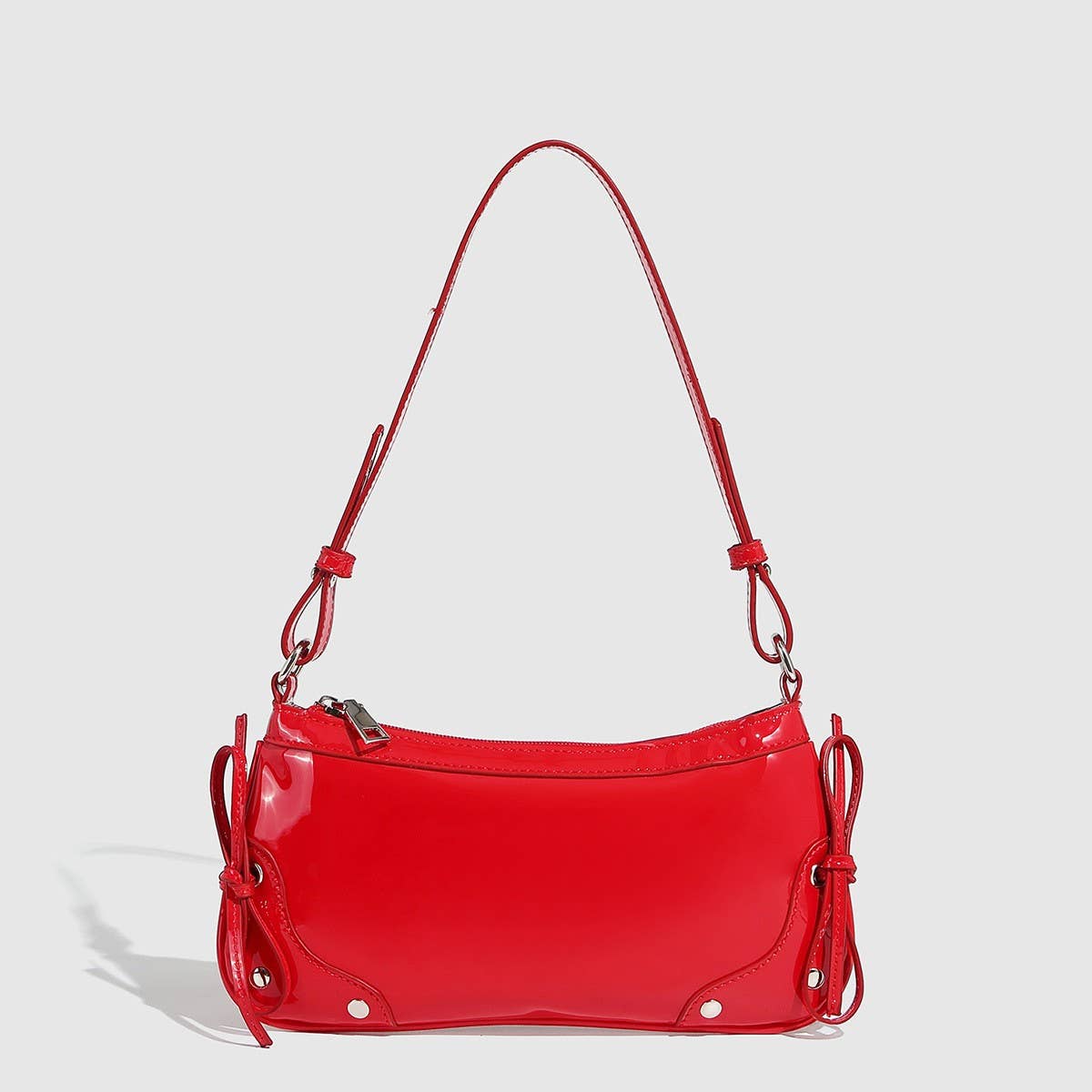 Solid Bowknot Shoulder Bag for Women_CWAB5683